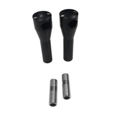 Nástavce řídítek Motorrad Burchard Glide Style 25,4mm, 150mm - chrom - otvor na kabely